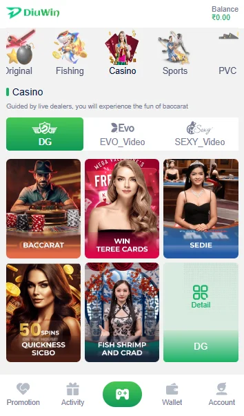 play casino games in diuwin